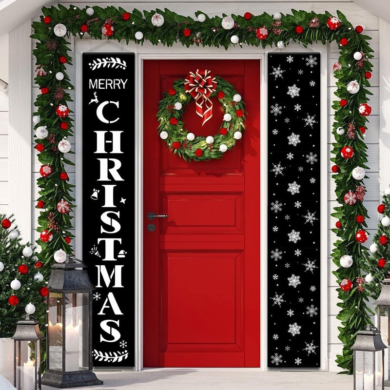 Doflyok Large Christmas Stencils for Painting on Wood, Reusable Merry Christmas & Xmas Holiday Stencils for Wood Sign & Door Decor DIY Crafts - Image 2